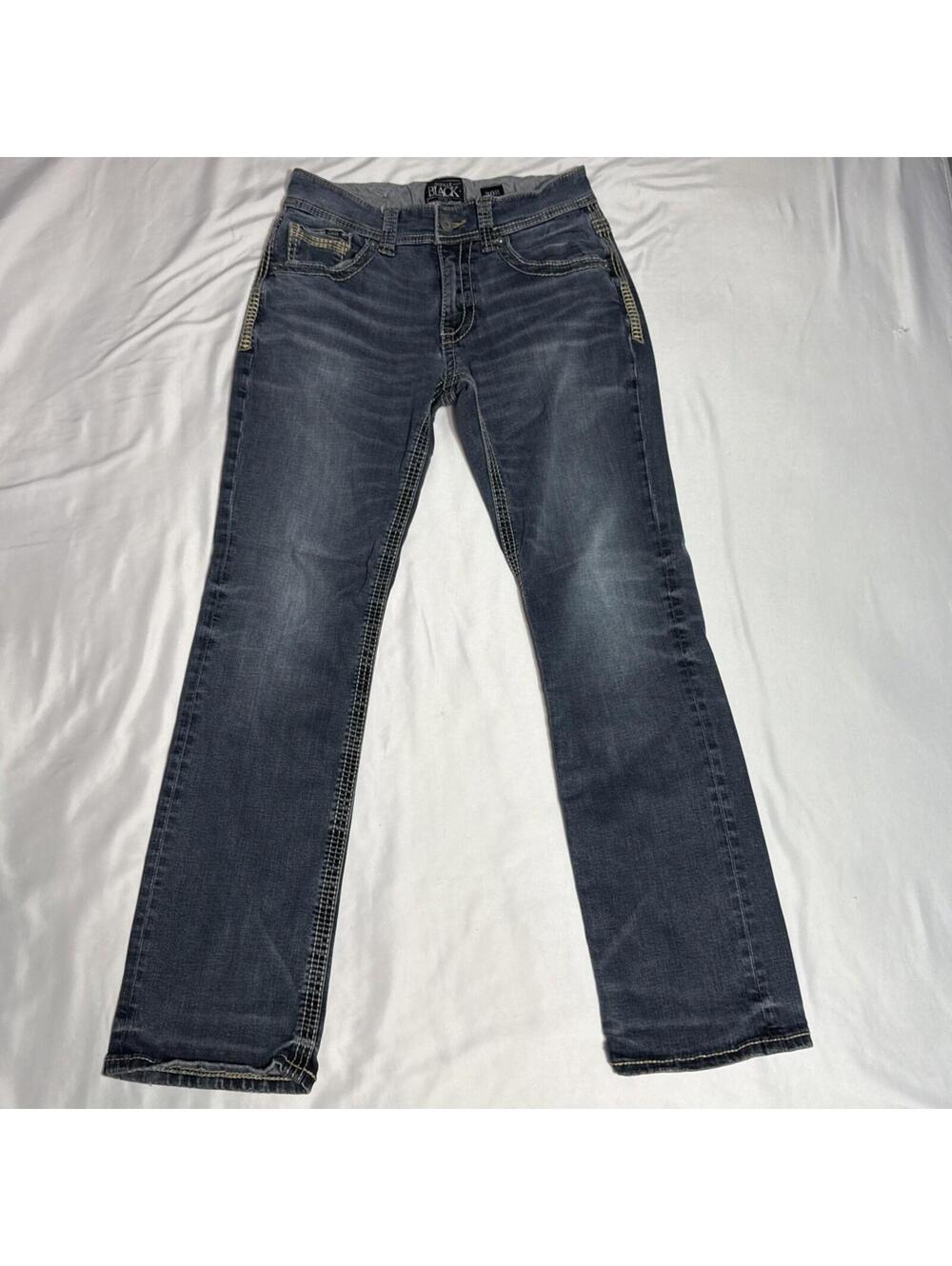 Buckle Black Men’s 30R Straight Leg Dark Wash Big Stitch 30X30